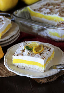 Slice of Lemon Lush Dessert Image